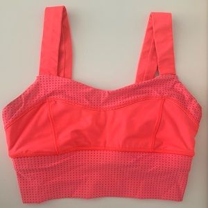 Bright Coral Lululemon Sports Bra/Crop Top
